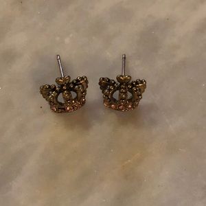 Juicy Couture Crystal Crown Stud Earrings
